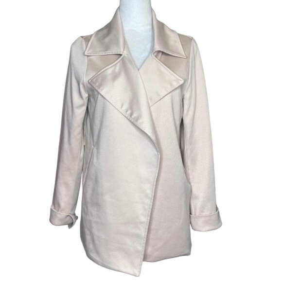 Adrianna Papell Champagne Blush Drape Front Blazer Small Office Classic Sleek - Picture 1 of 12